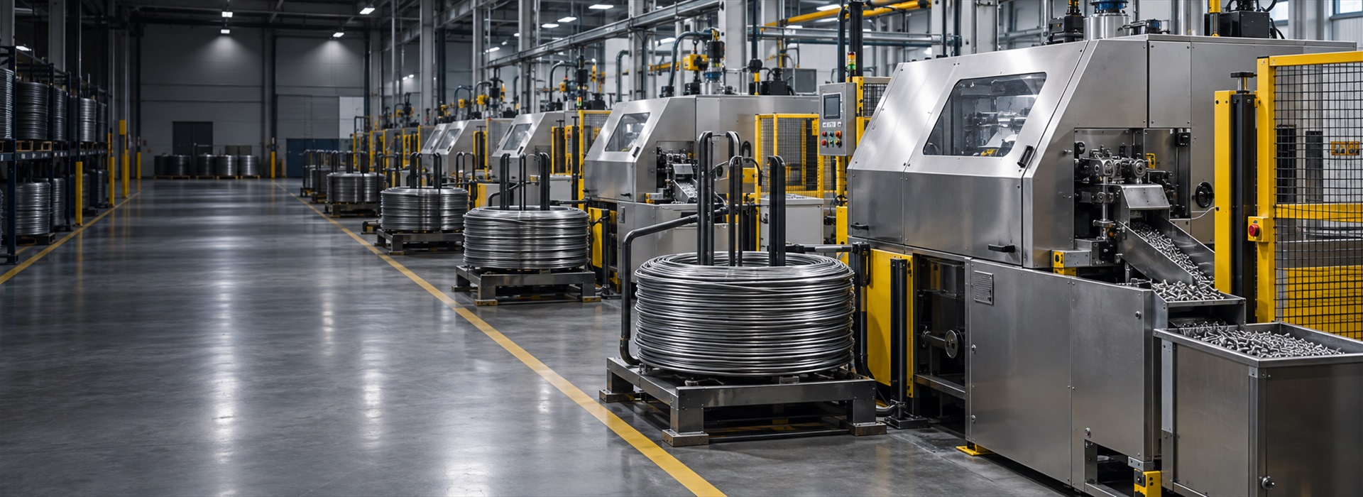 Cold forging production line at the Kundan Fastening Pvt. Ltd. plant