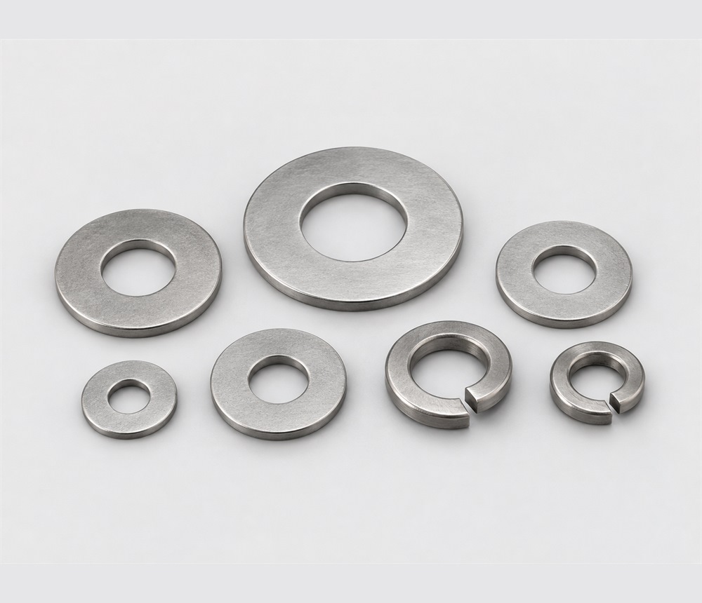 Stainless steel plain and spring washers